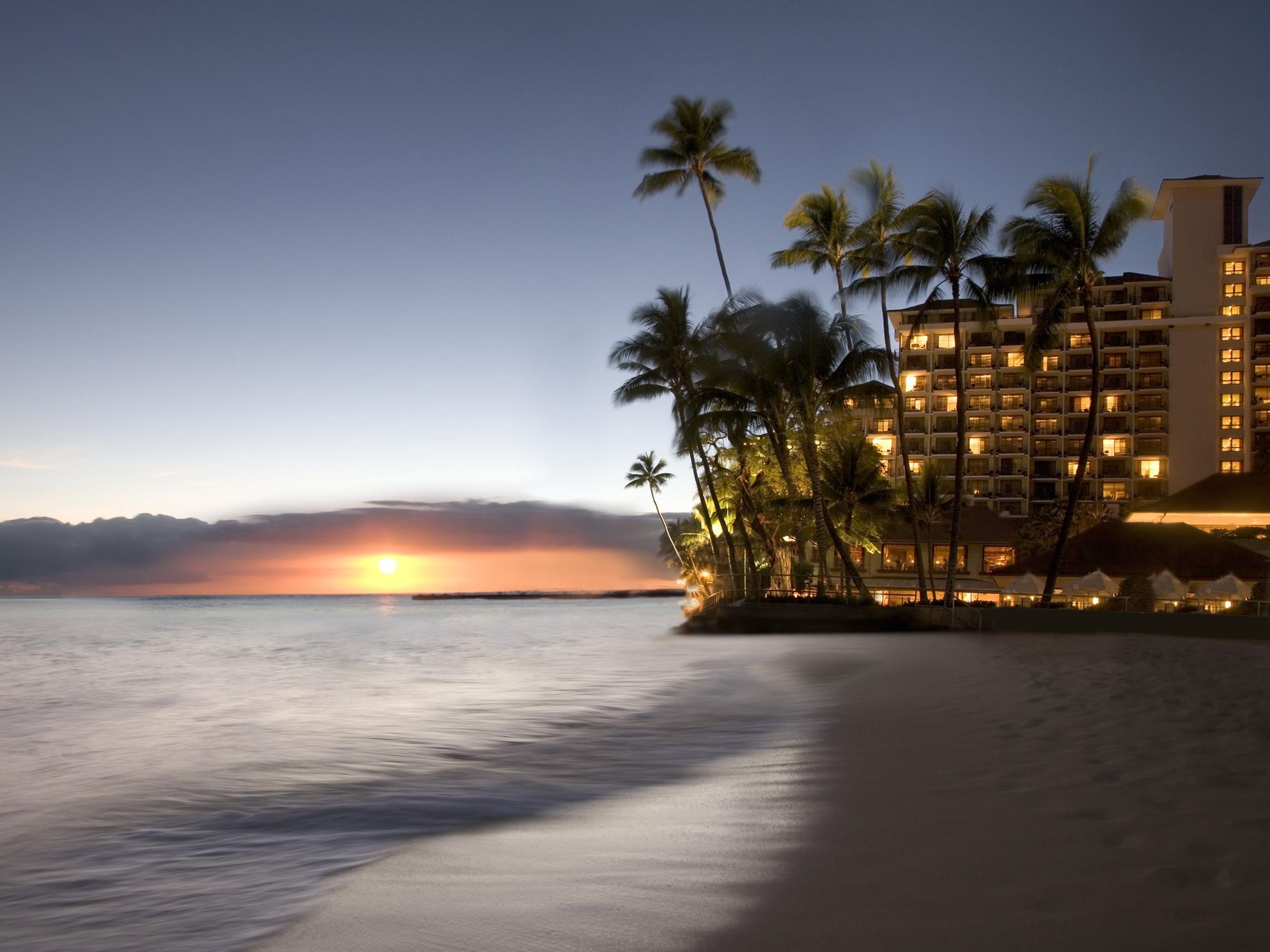 โรงแรมฮาเลคูลานี โฮโนลูลู ภายนอก รูปภาพ Sunset at the Fairmont Kea Lani
